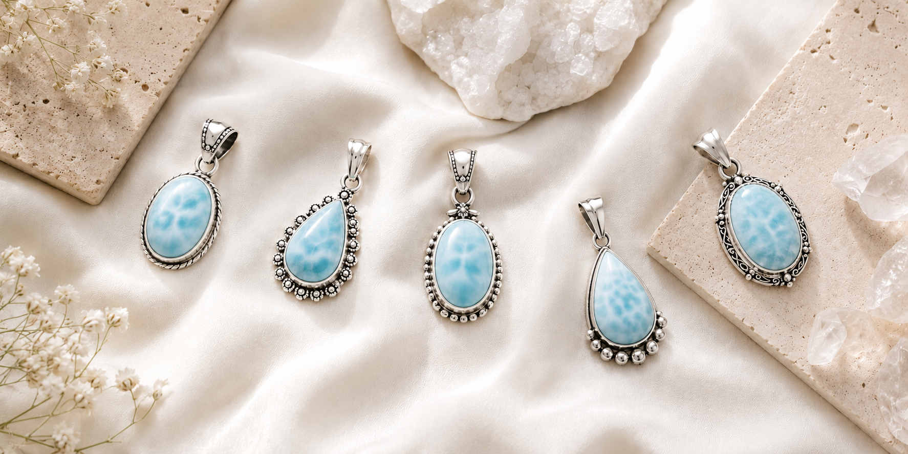 Larimar Pendants