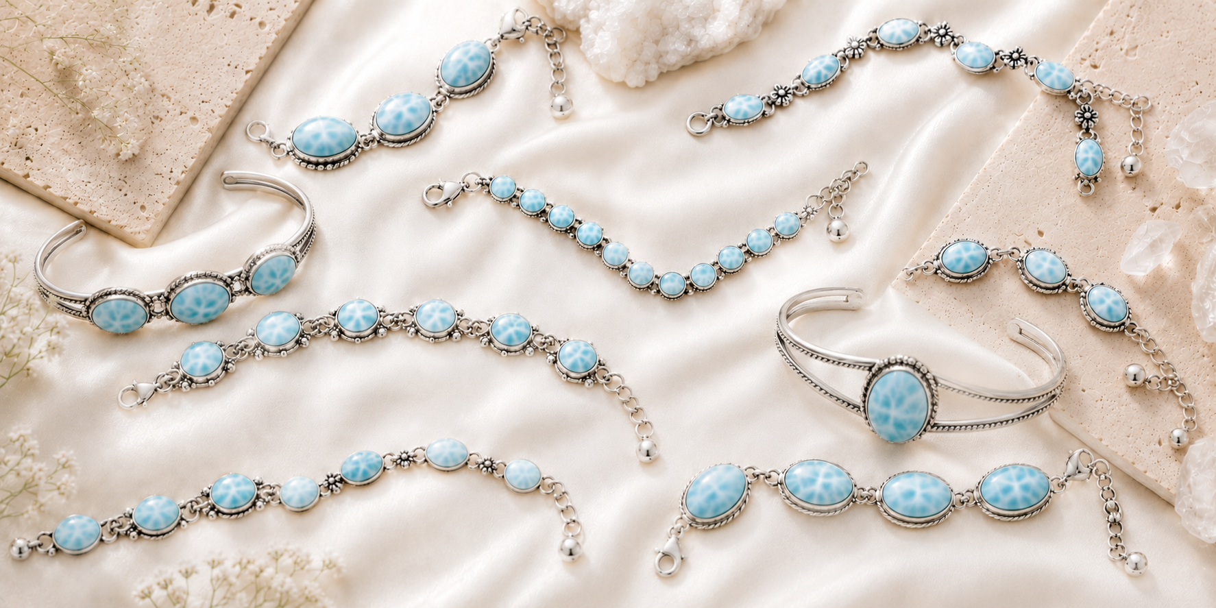 Larimar Bracelets - Cuffs