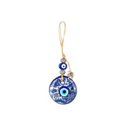 Evil Eye, Double Glass,  Blue Wall Hanging Ornament, Spiritual Protection Decor