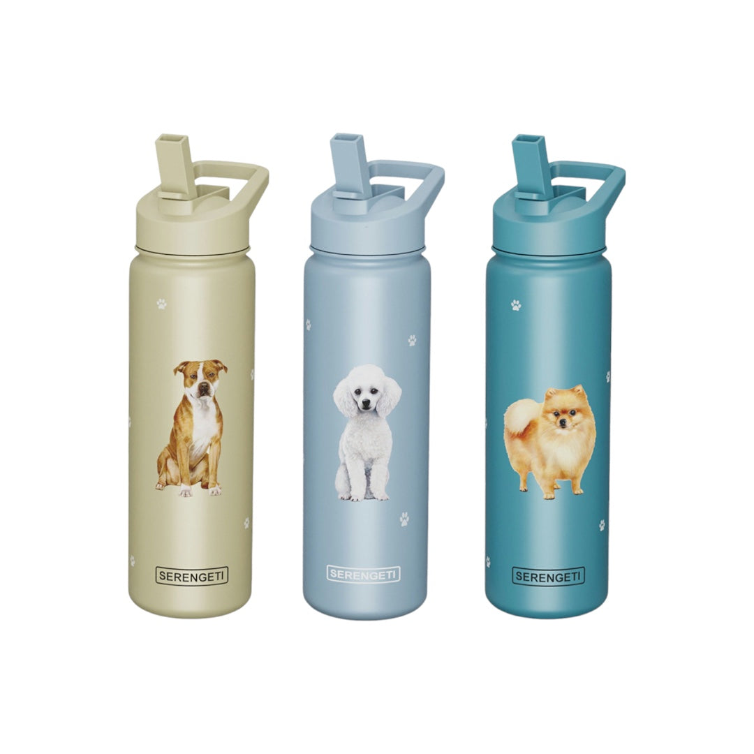 Pit Bull, Poodle, Pomeranian Dog Lovers Serengeti Water Bottles