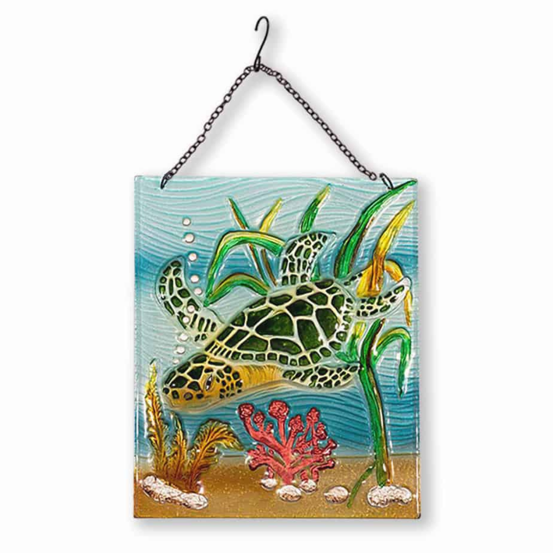 Sea Turtle Glass Suncatcher