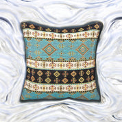 Fabric Pillow, Turkish Design, Decorative Pillow, Green Accents, Home Decor