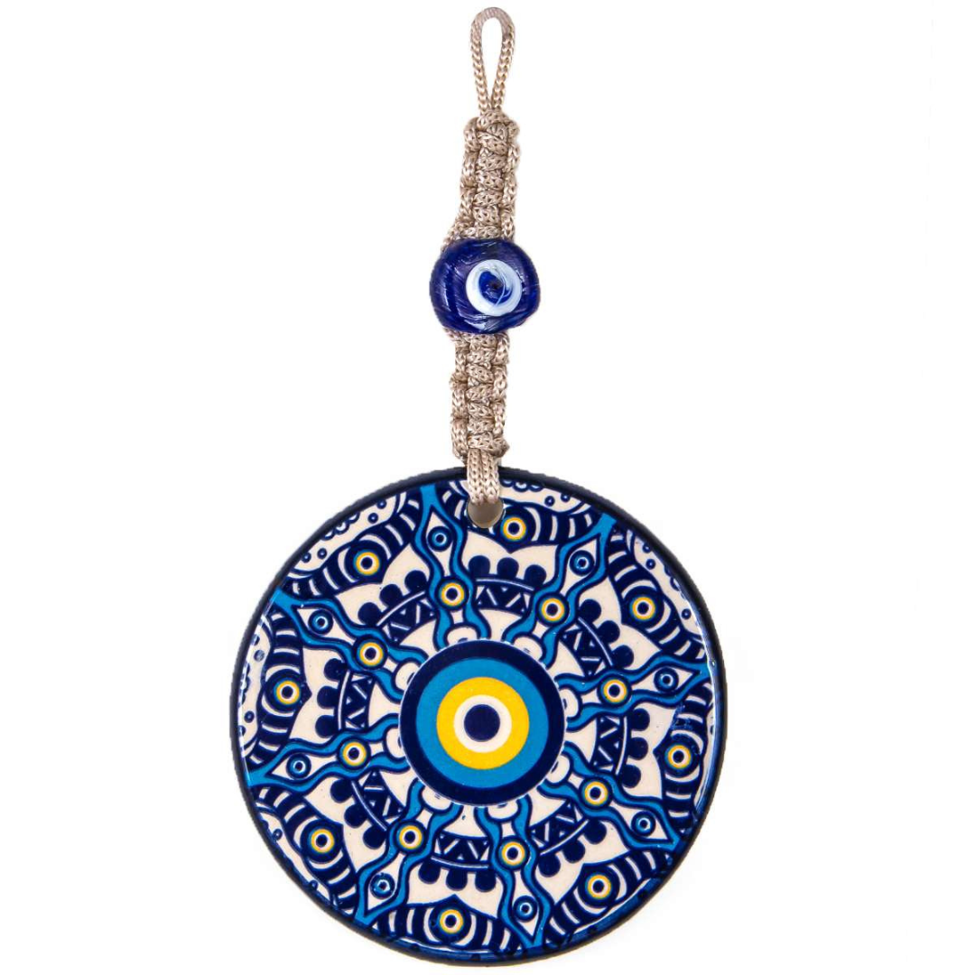 Mystic Captivating Ceramic Evil Eye Wall Hanging Ornament