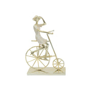 Woman on Bicycle Gold Plated