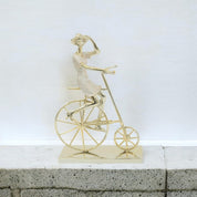 Woman on Bicycle Gold Plated