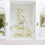 Woman on Bicycle Gold Plated