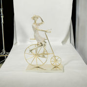 Woman on Bicycle Gold Plated