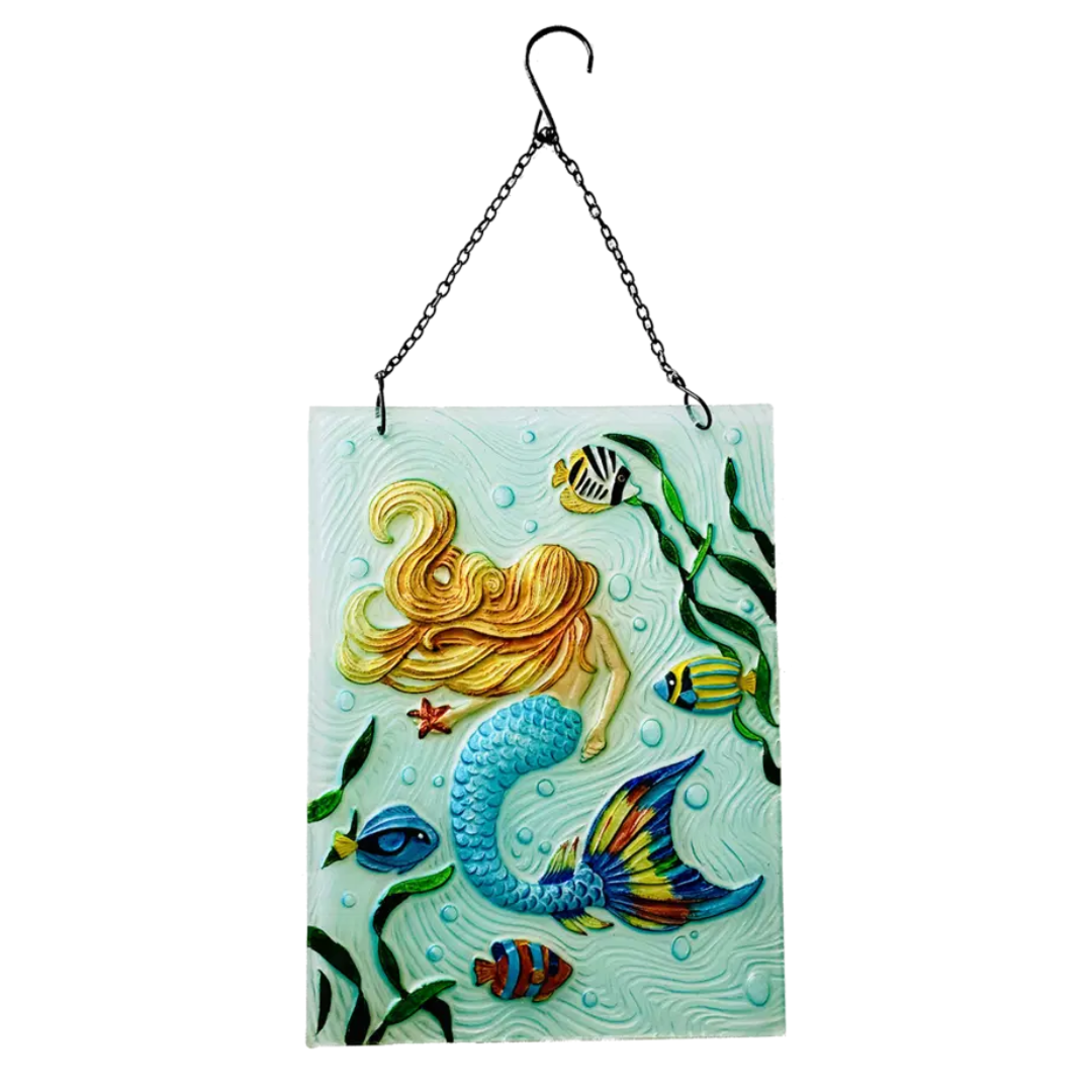 Spell-Binding Mermaid Garden Glass Suncatcher