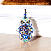 Hamsa Glass Decor, Evil Eye, Hamsa Shape & Design Decor, Home Protection Gift