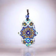 Hamsa Glass Decor, Evil Eye, Hamsa Shape & Design Decor, Home Protection Gift