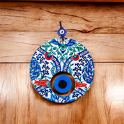 Evil Eye, Triple Layered Evil Eye, Colorful Flower Pattern, Cultural, Protection Symbol, Gift Decor