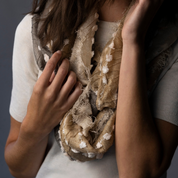 Textured Infinity Scarf in Tan: Embrace Comfort and Elegance with a Versatile Accessory