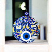 Evil Eye, Moroccan Design, Wall Hanging Glass Decor, Triple Layered Evil Eye, Protection Decor