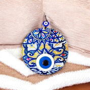 Evil Eye, Moroccan Design, Wall Hanging Glass Decor, Triple Layered Evil Eye, Protection Decor