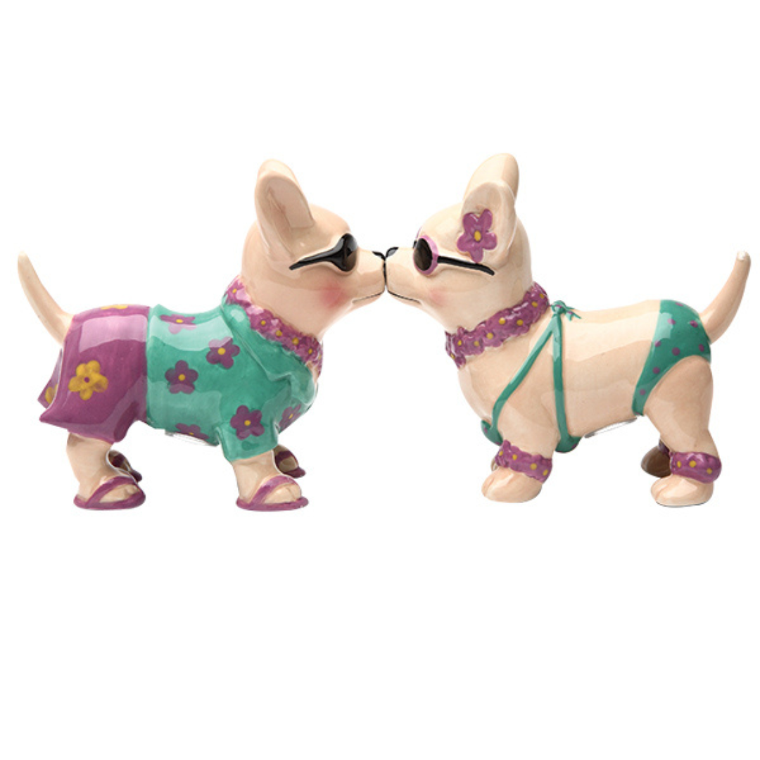 Beach Chi Chi Dogs Salt and Pepper Shakers