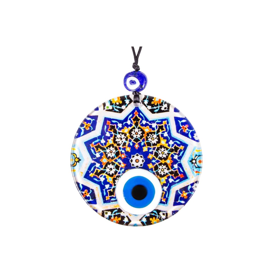 Evil Eye, Star Patterned Glass, Protection Symbol, Cultural Decor, Unique Gift