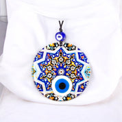 Evil Eye, Star Patterned Glass, Protection Symbol, Cultural Decor, Unique Gift