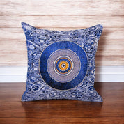 Blue Evil Eye Pillow Cover, Home Décor, Unique Design, Gift, Boho Chic, Mystical Charm