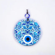 Blue and White Turkish Glass Evil Eye Ornament, Protection Gift