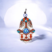 Hamsa, Evil Eye, Glass wall Decor,  Fish Design for Good Luck, House Warming Gift