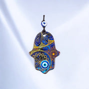 Hamsa, Evil Eye Glass, Wall Hanging Ornament, Elegant Hamsa Decor,  Protective Wall Art