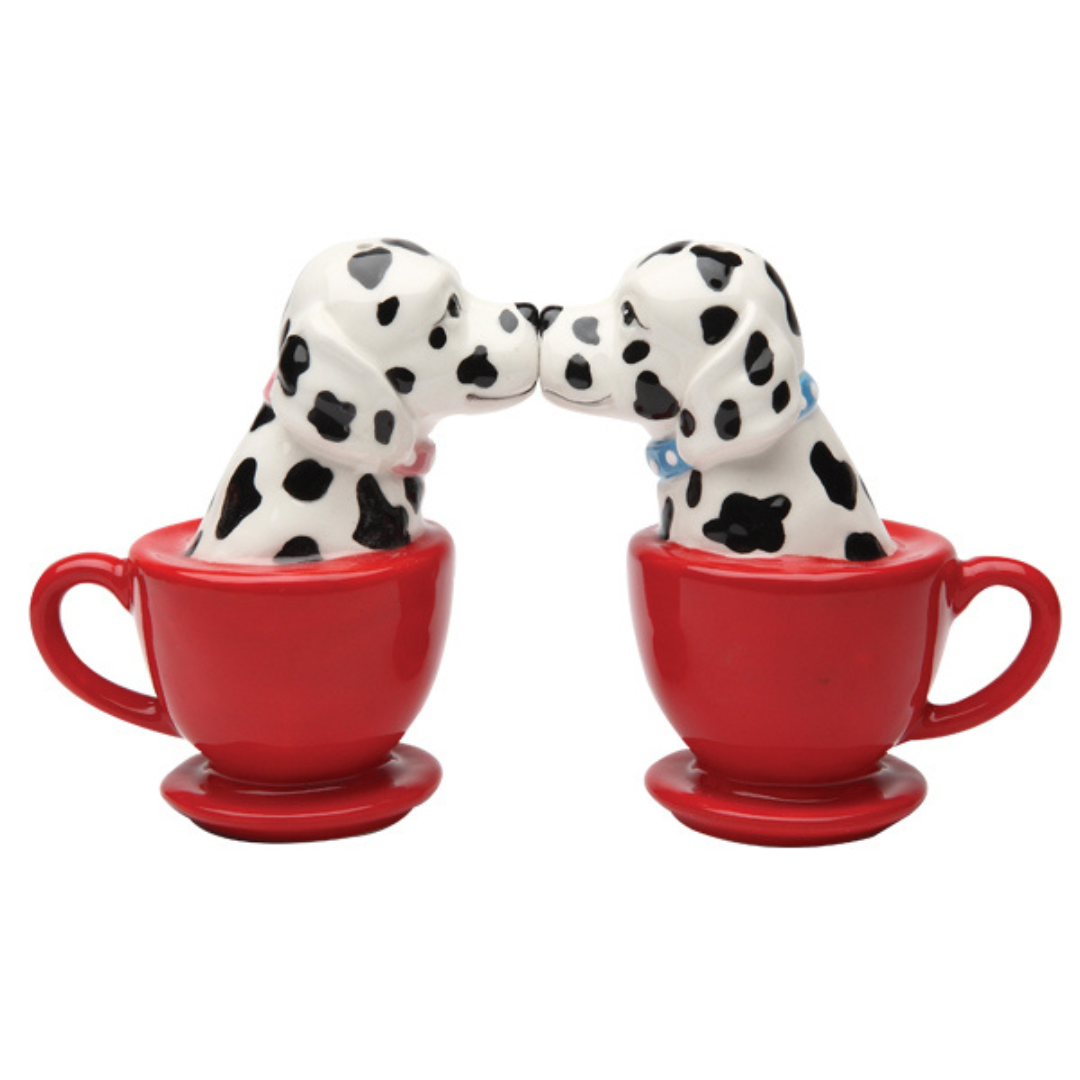 Tea Cup Dalmatians Salt and Pepper Shakers