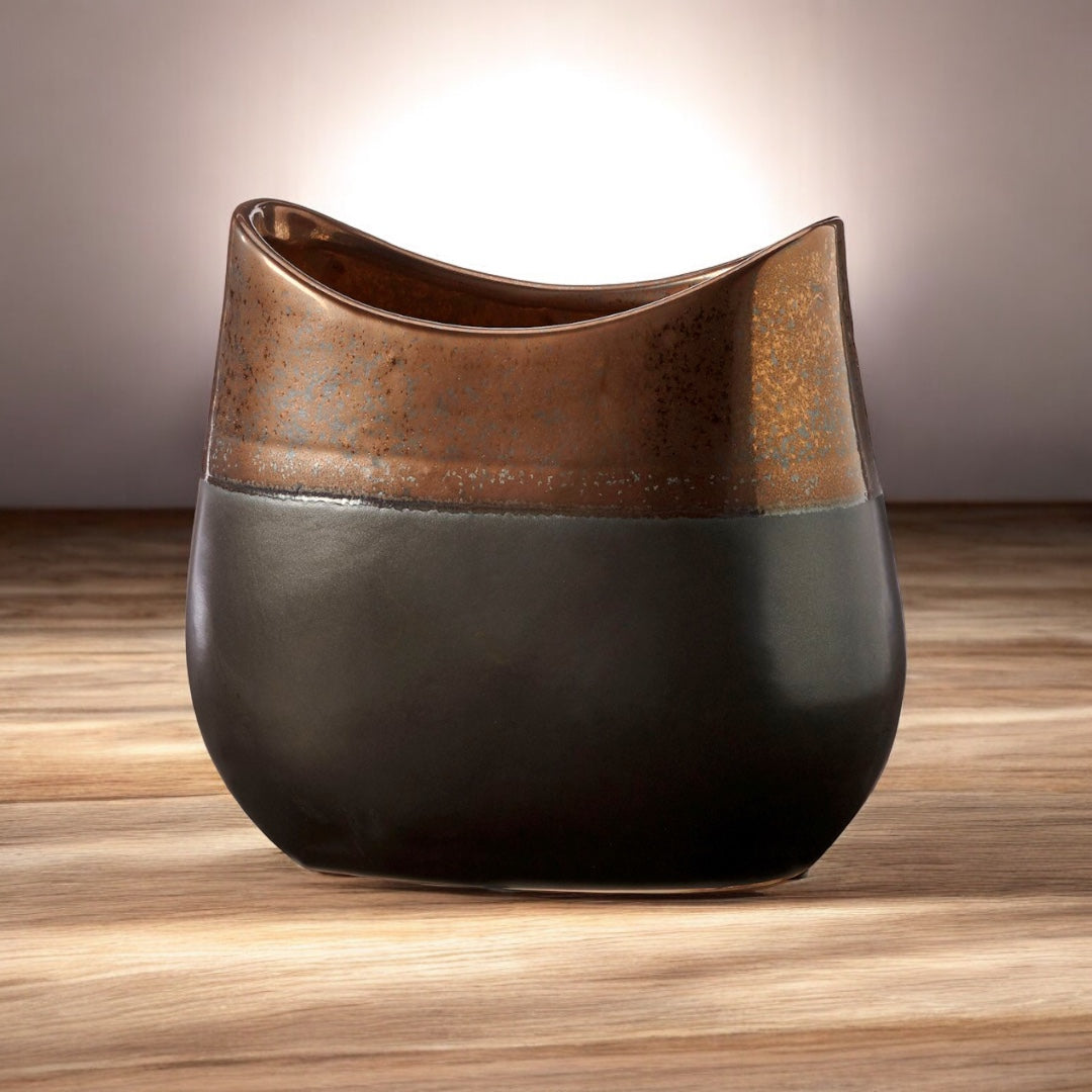 Bronze & Black Vase