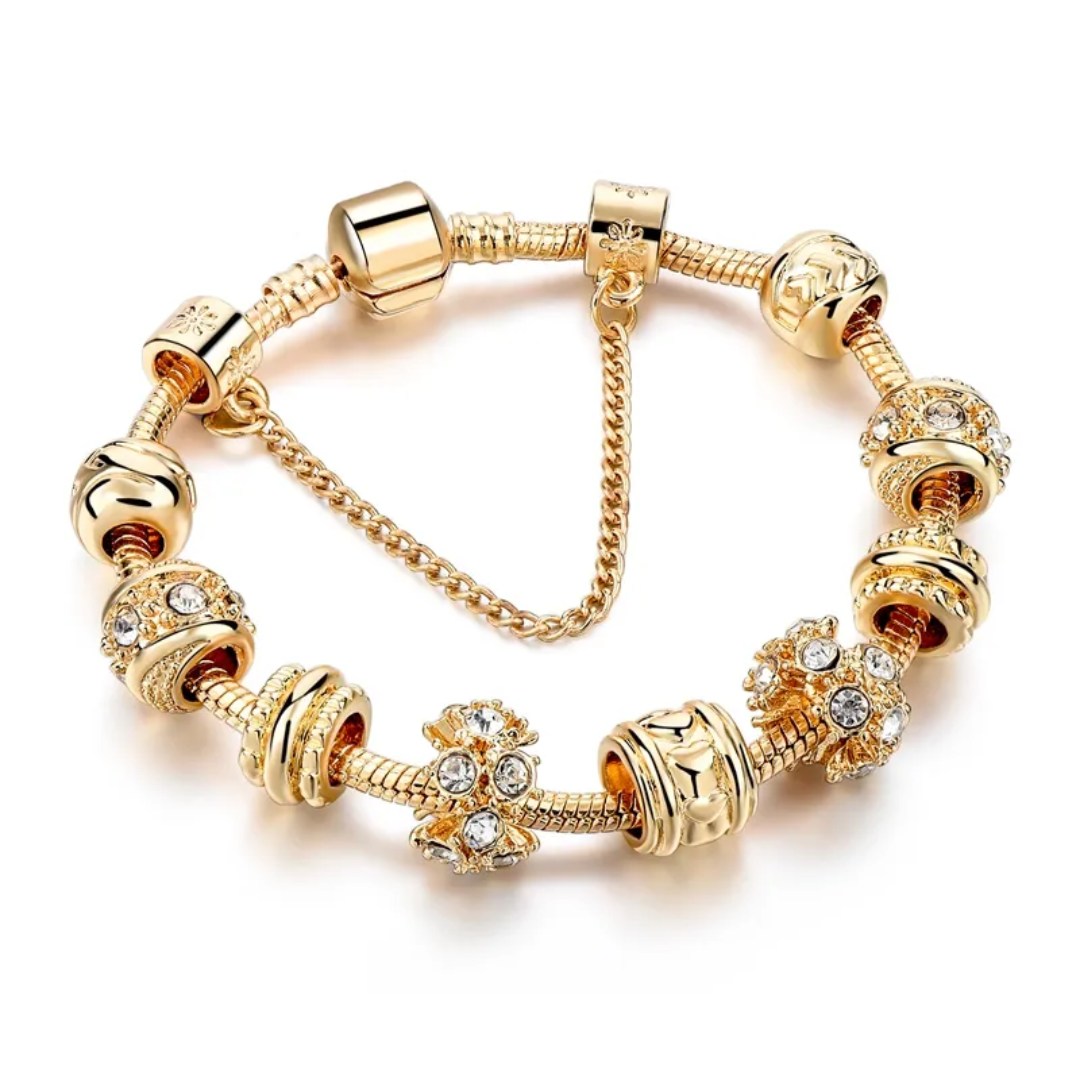 The "GeoGlimmer Gold Bracelet