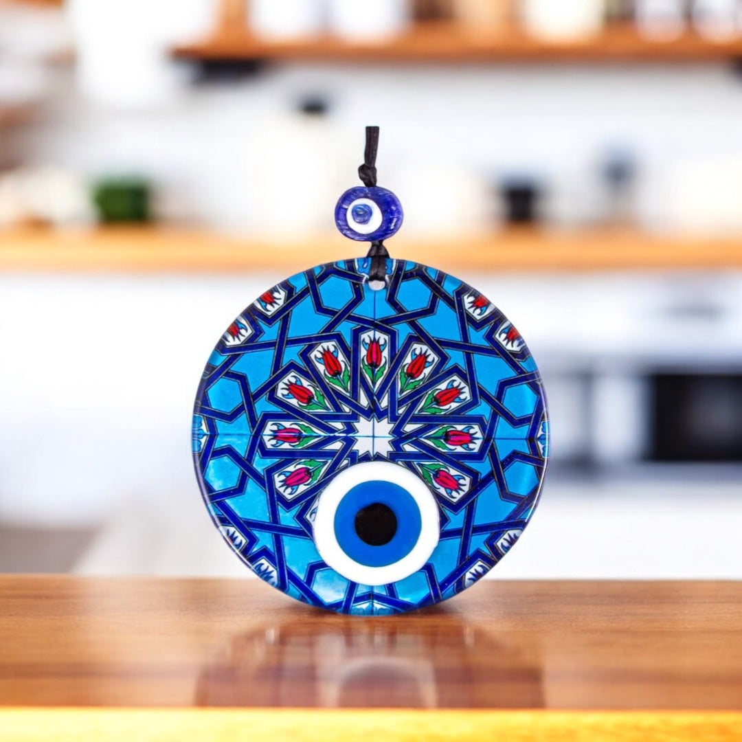 Evil Eye, Fusion Glass,  Evil Eye Hanging Decor, Protection Wall Art Decor