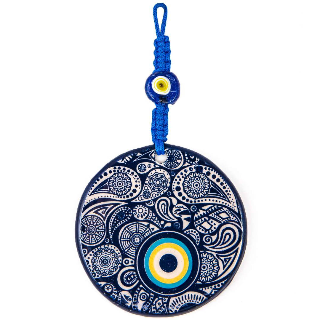 Mystic Captivating Ceramic Evil Eye Wall Hanging Ornament