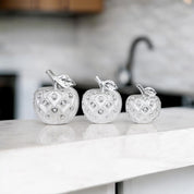 3pc Silver Apple Decor Set