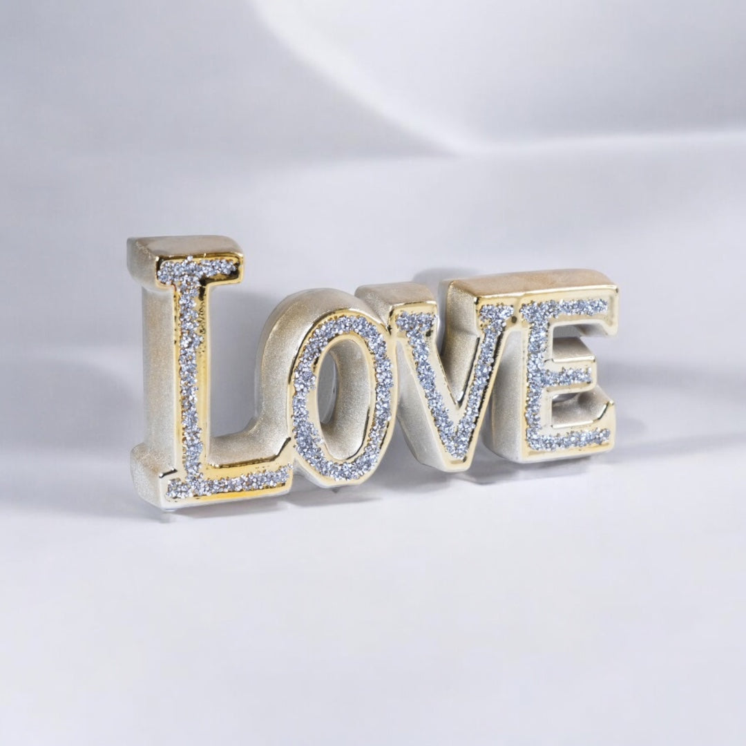 Gold Love Word Diamond Sign Decor, Love Gift