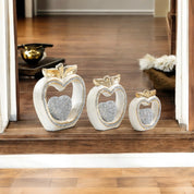 3pc Gold Diamond Apple Decor Set