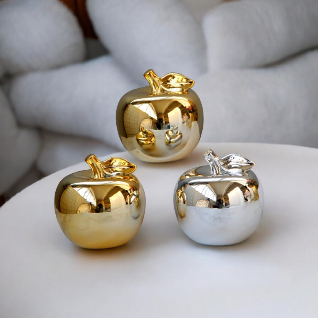 Apples Ceramics Silver or Gold / Adorable Decor