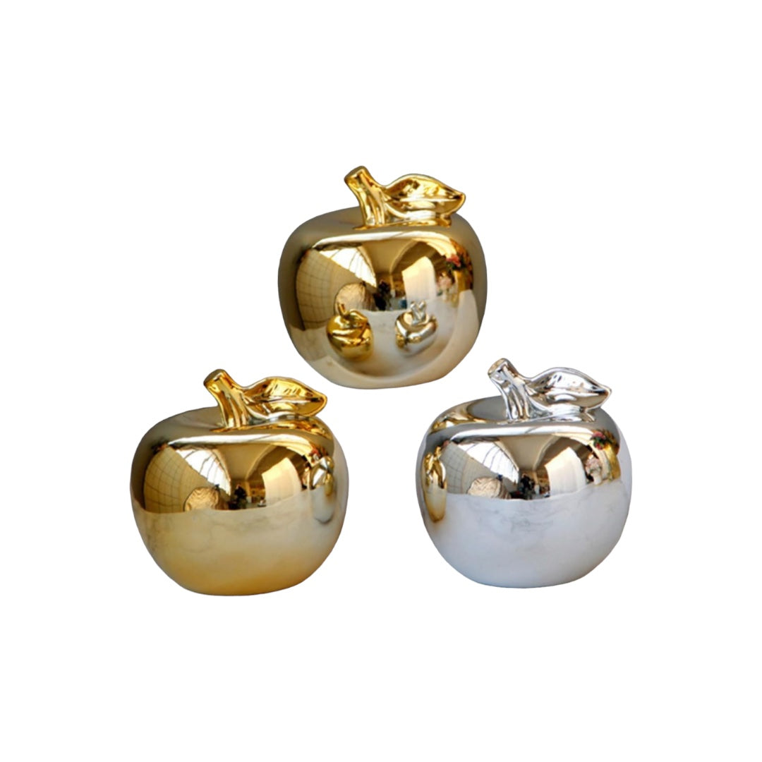 Apples Ceramics Silver or Gold / Adorable Decor