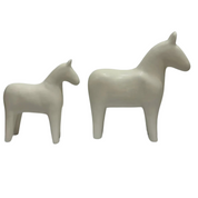 Cer, 9" Standing Horse, Cotton