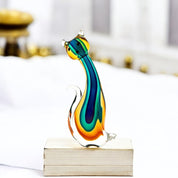 Badash Murano-Style Art Glass Cat Figurine - 11"