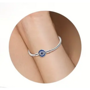 Silver Blue Eyes Bracelet