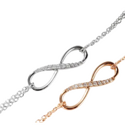 Silver, Rose Gold Geometric Plated Stainless Steel Bracelet