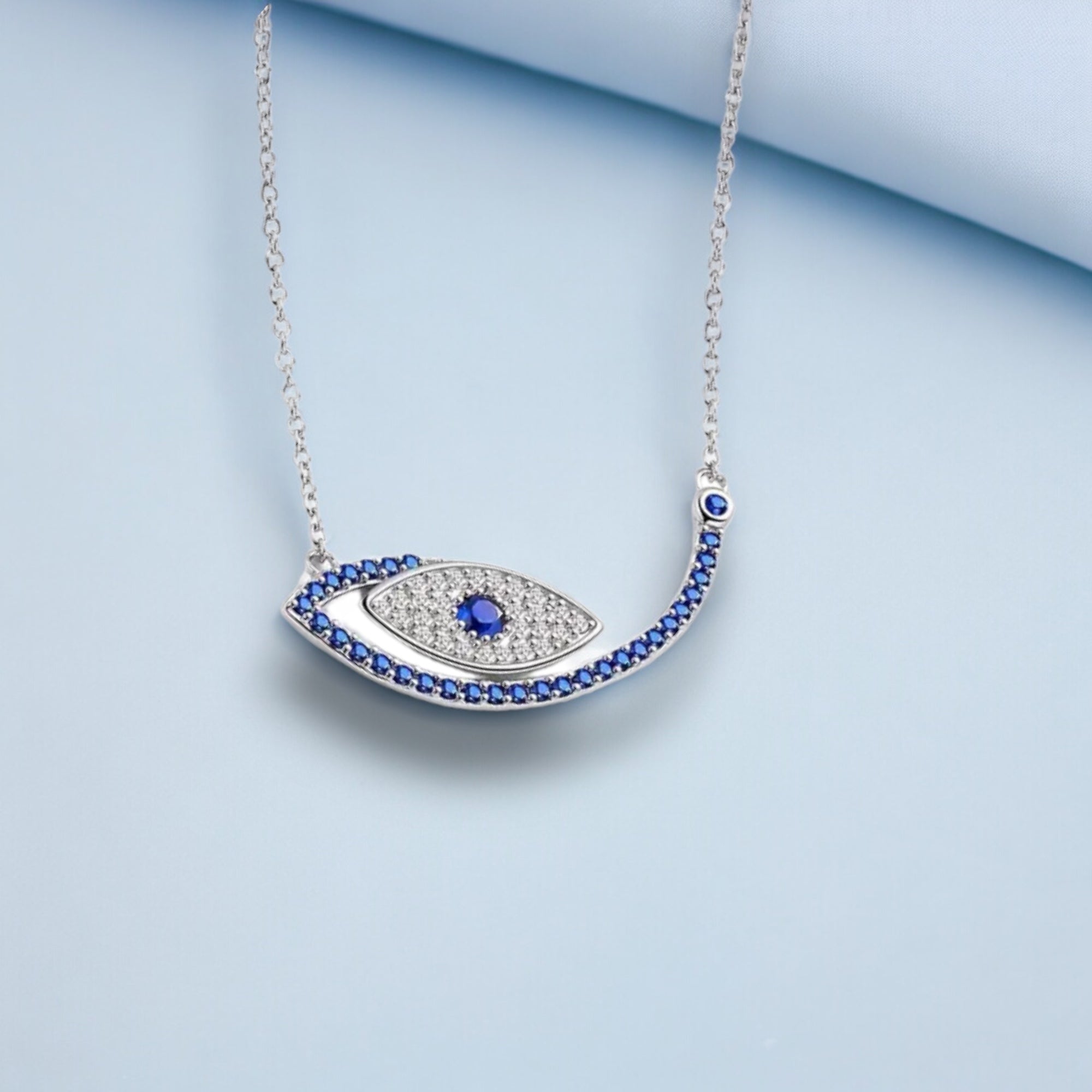 Elegant Evil Eye, Pendant Necklace, Symbolic Jewelry, Statement Piece, Gift for Her Protective Pendant, Spiritual Gift