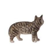 Standing Grey Tabby Cat Figurine