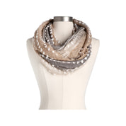 Textured Infinity Scarf in Tan: Embrace Comfort and Elegance with a Versatile Accessory