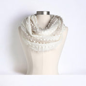 Textured Infinity Scarf in White: Embrace Pure Elegance and Comfort with a Versatile Accessory