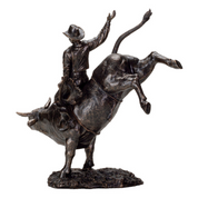 Cowboy on Bull Figurine