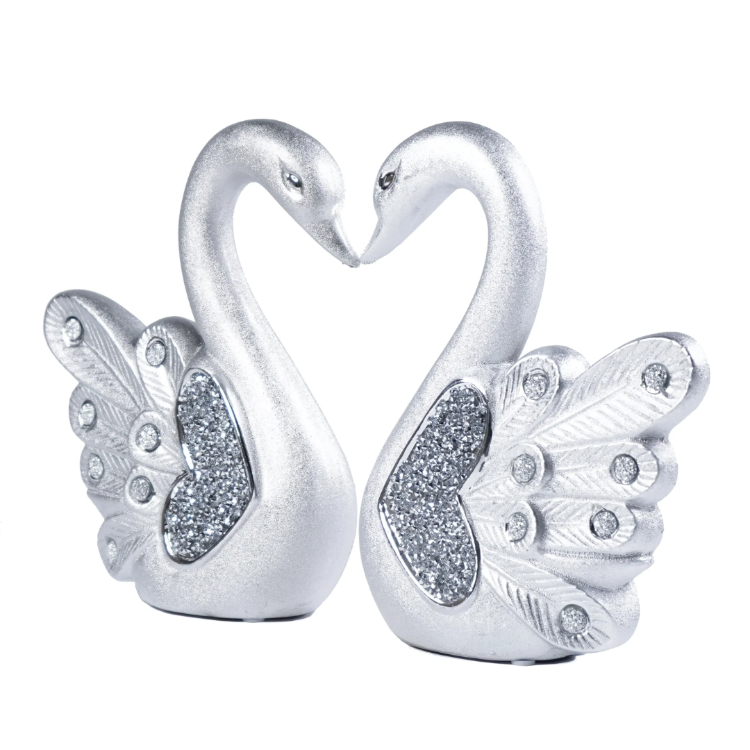 Graceful Swan Pair Décor