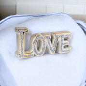 Gold Love Word Diamond Sign Decor, Love Gift