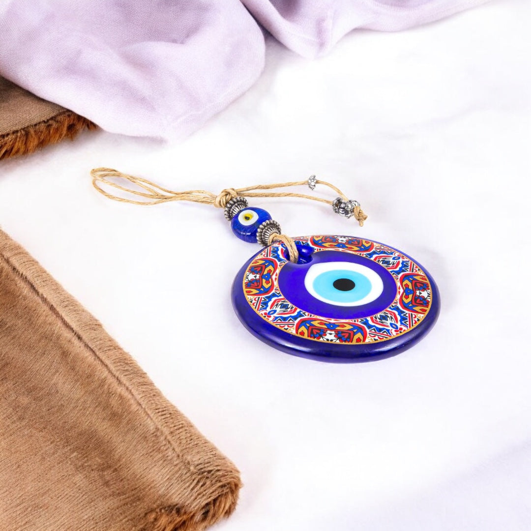 Evil Eye, Mystic Captivating, Golden Aura, Glass Evil Eye Wall Hanging Decor