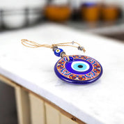 Evil Eye, Mystic Captivating, Golden Aura, Glass Evil Eye Wall Hanging Decor