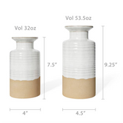 S/2 Maribelle Stoneware Vases