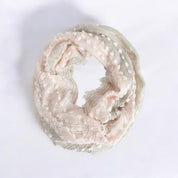 Textured Infinity Scarf in Blush, Embrace Elegance and Comfort with a Versatile Accessory